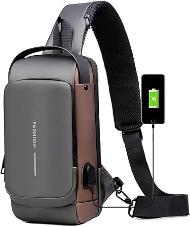 Bolso Carriel Antirrobo con Puerto USB Externo